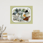 クラシックフリルの野鳩 ポスター (キッチン)