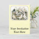 クラシックフリルピジョンズサティネット 招待状 (スタンド正面)