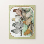 クラシックフリルピジョンズブロンディーネット ジグソーパズル (縦)