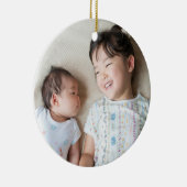 クラシックフルフォトクリスマスホリデーオーナメント セラミックオーナメント (右)