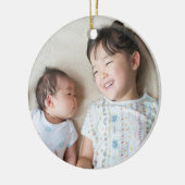 クラシックフルフォトクリスマスホリデーオーナメント セラミックオーナメント (左)