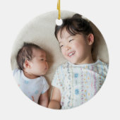 クラシックフルフォトクリスマスホリデーオーナメント セラミックオーナメント (裏面)