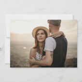 クラシックフルブリード写真と金ゴールド手書きスクリプト セーブザデート (裏面)