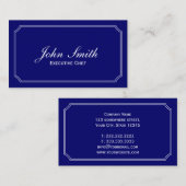 クラシックフレームネイビーブルーシェフプロフェッショナル 名刺 (正面/裏面)