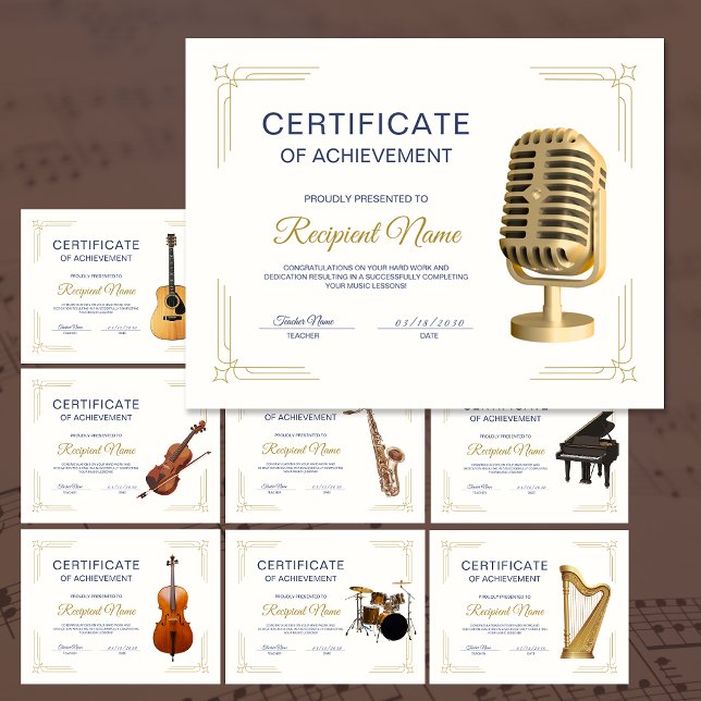 クラシックフレームボイスレッスン修了証書 (ClassyFrame Singing Voice Course Award Certificate)
