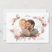 クラシックフレームリース写真クリスマス シーズンカード (正面)