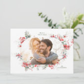 クラシックフレームリース写真クリスマス シーズンカード (スタンド正面)