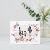 クラシックフレームリース写真クリスマス シーズンポストカード (スタンド正面)