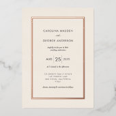 クラシックフレーム ウェディング フォイル インビテーション 箔招待状 (正面)