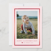 クラシックフレーム ポートレート 写真 バレンタインデー カード (正面)