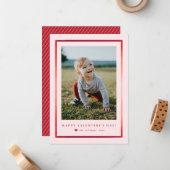 クラシックフレーム ポートレート 写真 バレンタインデー カード (正面/裏面インサイチュ)