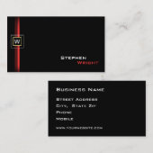 クラシックフローティエレガントングモノグラムスクエア 名刺 (正面/裏面)