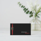 クラシックフローティエレガントングモノグラムスクエア 名刺 (スタンド正面)