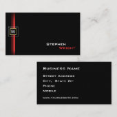 クラシックフローティエレガントングモノグラムスクエア 名刺 (正面/裏面)