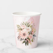 クラシックフローラアルコールインクス結婚タン 紙コップ (裏面)