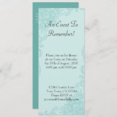 クラシックフローラエレガンスディナーパーティの招待状 招待状 (正面/裏面)