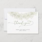 クラシックフローラエレガントブライダルシャワーありがとう カード (正面)