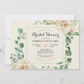 クラシックフローラエレガントブライダルシャワー招待 招待状 (正面)