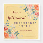 クラシックフローラエレガント水色退職パーティー (正面)