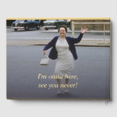 クラシックフローラエレガント水色退職パーティー ゲストブック (裏面)