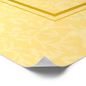 クラシックフローラエレガント水色退職パーティー ポスター (角)