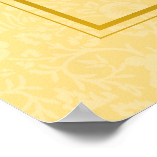 クラシックフローラエレガント水色退職パーティー ポスター (角)