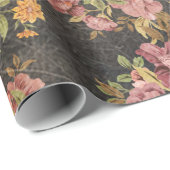 クラシックフローラオンブラック ラッピングペーパー (ロールコーナー)