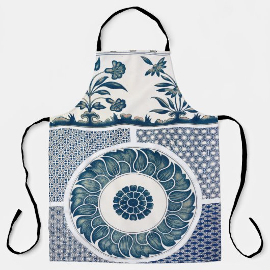 クラシックフローラオーナメントプリントエプロン エプロン (正面)