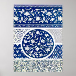 クラシックフローラオーナメントプリント ポスター