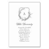 クラシックフローラクレストモノグラム座席表 テーブルナンバー (裏面)