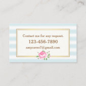 クラシックフローラストライプバラ 名刺 (裏面)