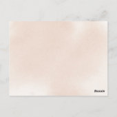 クラシックフローラダスティピンクローズ結婚アドバイスカード ポストカード (裏面)