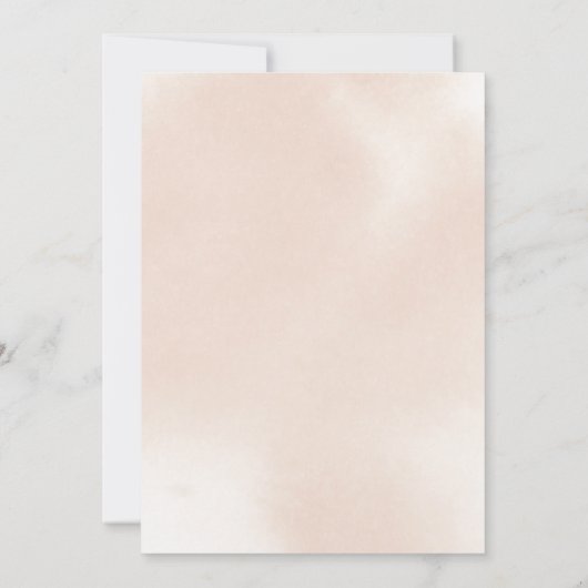 クラシックフローラダスティピンクローズ結婚ズブレックファースト 招待状 (裏面)