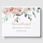 クラシックフローラダスティピンクローズ結婚ズ ゲストブック (正面)