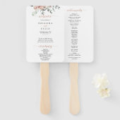 クラシックフローラダスティピンクローズ結婚ズ ハンドファン (正面&裏面)