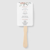 クラシックフローラダスティピンクローズ結婚ズ ハンドファン (正面)