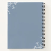 クラシックフローラダスティブルーデータクレストモノグラムレシピ ノートブック (裏面)