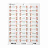 クラシックフローラバラ縁ど差出人住所 ラベル (フルシート)