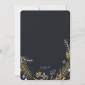 クラシックフローラフォトホリデーカード 招待状 (裏面)