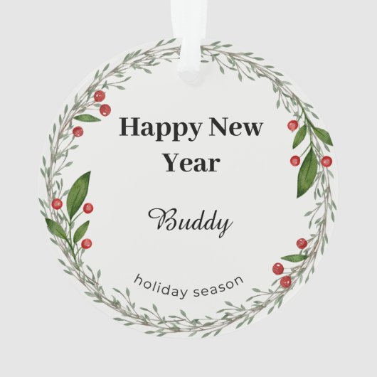 クラシックフローラフレームカスタムドッグフォトクリスマスまたは オーナメント (裏面)