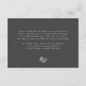 クラシックフローラベージュカルチャー結婚クレスト詳細 エンクロージャーカード (裏面)