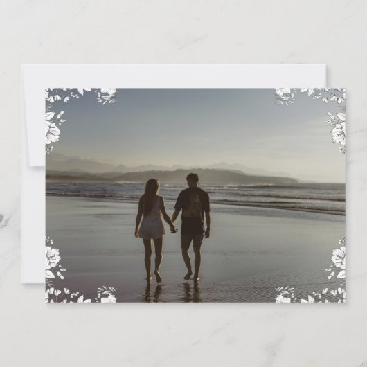 クラシックフローラリースモノグラ結婚ムの写真 セーブザデート (裏面)