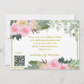 クラシックフローラ写真結婚の日救付 招待状 (裏面)