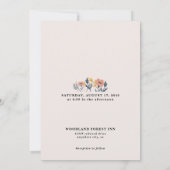 クラシックフローラ咲き花結婚式招待状 招待状 (裏面)