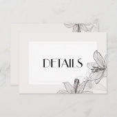 クラシックフローラ図解入りの、写真付きのリリー詳細 エンクロージャーカード (正面/裏面)