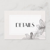 クラシックフローラ図解入りの、写真付きのリリー詳細 エンクロージャーカード (正面)