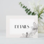 クラシックフローラ図解入りの、写真付きのリリー詳細 エンクロージャーカード (スタンド正面)