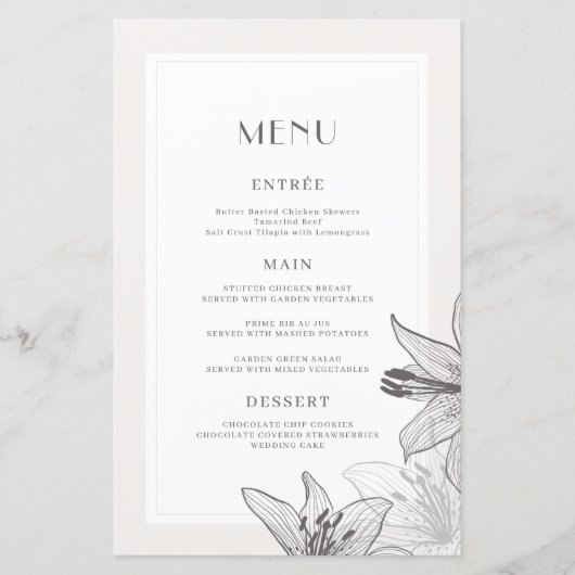 クラシックフローラ図解入りの、写真付きのリリー (正面)