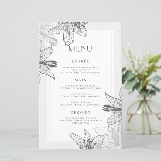 クラシックフローラ図解入りの、写真付きのリリー (スタンド正面)