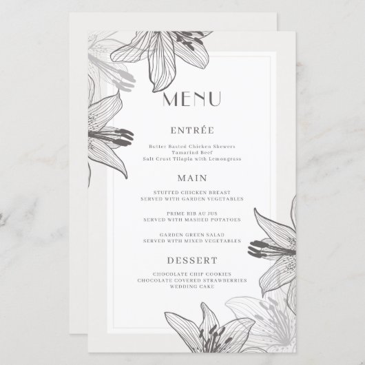 クラシックフローラ図解入りの、写真付きのリリー (正面/裏面)